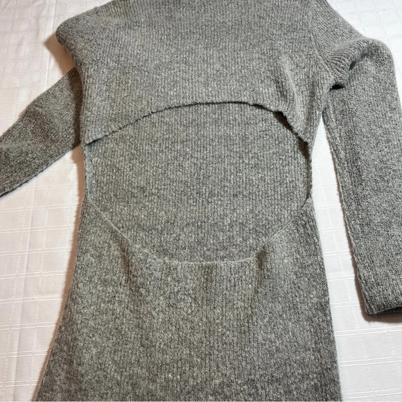 Meshki Maxi Sweater Dress w/ Back Oval Cut Out L - Picture 2 of 6